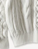 Classic cable knit white pullover