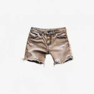 Casual jean brown short