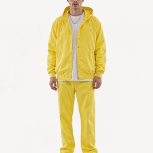 Zip-up casual yellow bomber
